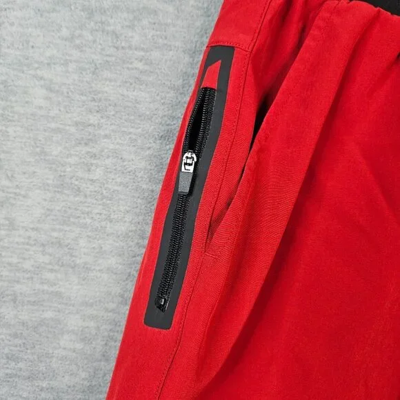 Yellow By Soulcycle Men's Black/Red Lined Pockets Workout short Size L - Picture 3 of 9